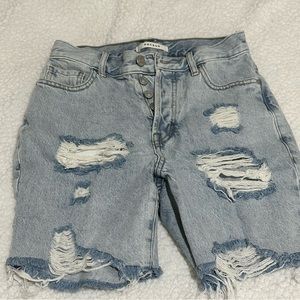 Pac Sun distressed high rise boy shorts